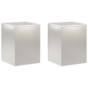 vidaXL Stojak na rośliny 2 pcs srebrny 30 x 30 x 40 cm Stal