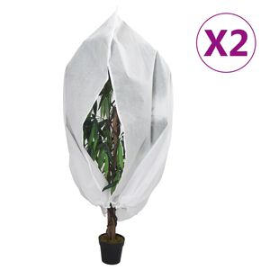 vidaXL Kaptury dla roślin, z suwakiem, 2 szt., 70 g/m&sup2;, 1x1,55 m