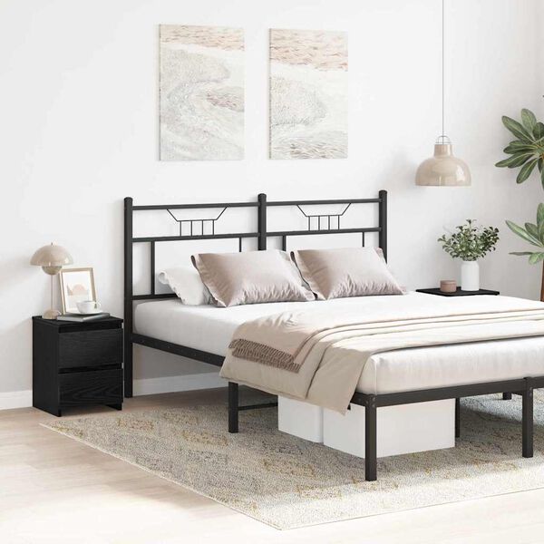 vidaXL Szafka Nocna z szufladą 2 pcs Czarny dąb 30 x 30 x 40 cm