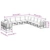 vidaXL Zestaw Sof na Ogr&oacute;d z poduszką 11 pcs Czarny Aluminium