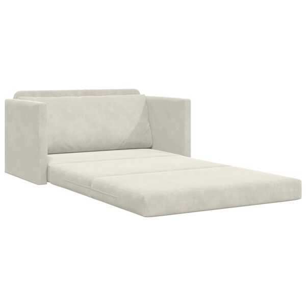 vidaXL Sofa Bed 110cm Kremowy Aksamit
