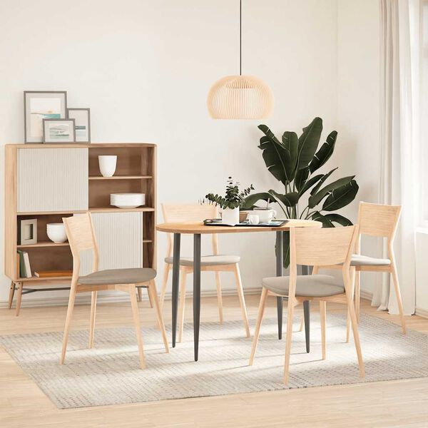 vidaXL Blat do stołu, 100x50x2 cm, lite drewno dębowe, owalny