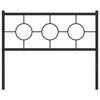 vidaXL Metalowe wezgłowie, czarne, 107 cm