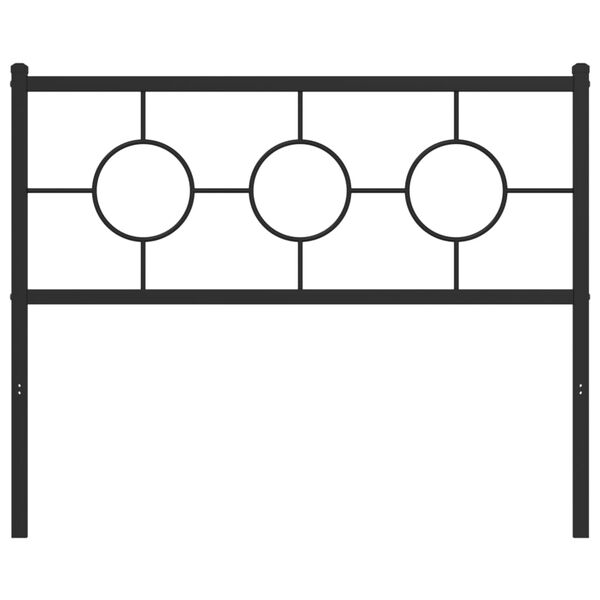 vidaXL Metalowe wezgłowie, czarne, 107 cm