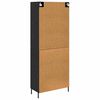 vidaXL Highboard 2 pcs Czarny Dąb Materiał drewnopochodny