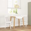 vidaXL Krzesła do jadalni 2 szt. Białe lite drewno gumowe