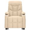 vidaXL Podnoszony fotel masujący, kremowa, tkanina