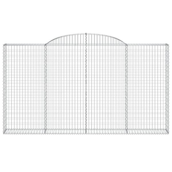 vidaXL Kosze gabionowe, 12 szt, 300x30x160/180cm, galwanizowane żelazo