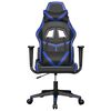 vidaXL Fotel gamingowy, czarno-niebieski, sztuczna sk&oacute;ra