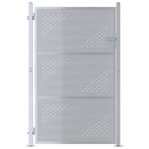 vidaXL Brama ogrodowa 85 x 120 cm Stal nierdzewna srebrny Zamykane