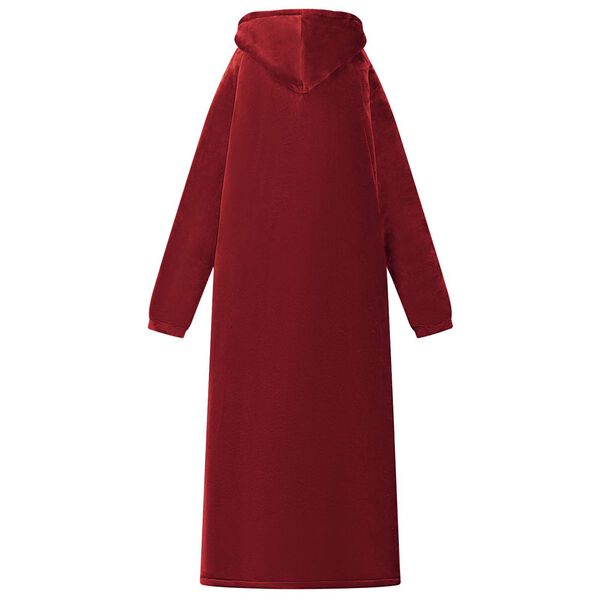 vidaXL Bluza-koc Bordeaux Czerwony M Fleece i Flanela