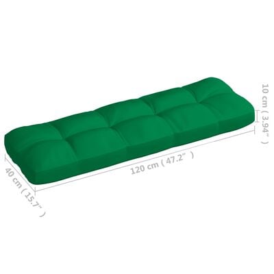 vidaXL Poduszki na sofę z palet, 7 szt., zielone