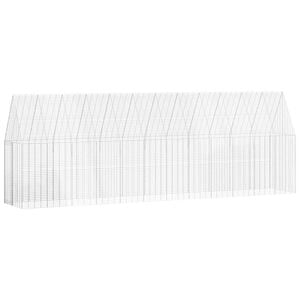 vidaXL Klatka dla kur 2 szt. srebrny 600 x 100 x 210 cm