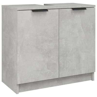 vidaXL 4-cz. zestaw szafek do łazienki, szarość betonu
