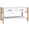 vidaXL Stolik kawowy, biały 82x48x45 cm, materiał drewnopochodny