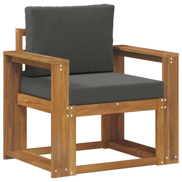 vidaXL Sofa na zewnątrz Lite drewno akacjowe i poliester Naturalny