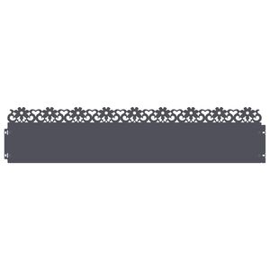 vidaXL Obrzeża trawnikowe 10 szt. 103 x 0,05 x 22 cm Stal antracytowy