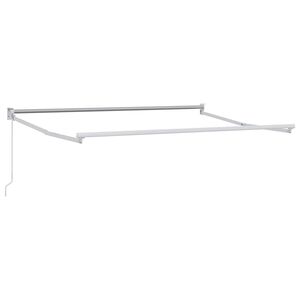 vidaXL Ręczna markiza chowana Biały 2,5 x 2 m Aluminium