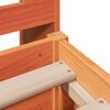 vidaXL Łóżko z regałem, bez materaca, woskowy brąz, 200x200cm, sosnowe