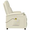 vidaXL Fotel masujący, kremowy, sztuczna sk&oacute;ra