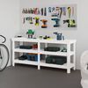 vidaXL Stolik roboczy, biały, 181x50x80 cm, lite drewno sosnowe