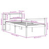 vidaXL Ł&oacute;żko z regałem, bez materaca, 75x190 cm, drewno sosnowe