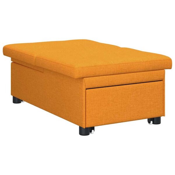 vidaXL Rozkładana sofa Ciemny Ż&oacute;łty 194 x 50 x 82 cm tkanina