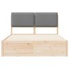 vidaXL Ramka ł&oacute;żka z tapicerowanym wezgłowiem Jasnoszary 140 x 200 cm