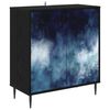 vidaXL Bufet RAALTE Czarny dąb 69 x 33 x 76 cm Drewno inżynieryjne