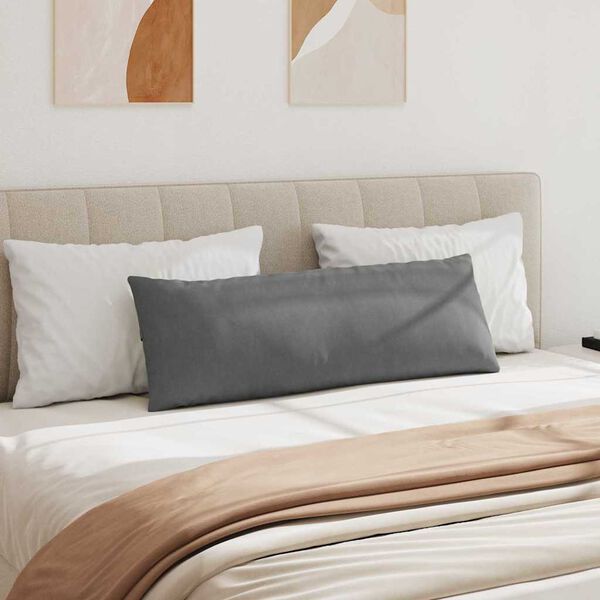 vidaXL Poduszki na sofę 2 pcs Ciemnoszary 120 x 40 cm tkanina