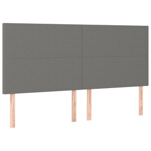 vidaXL Zagł&oacute;wek ciemnoszary 160x5x118/128 cm materiał