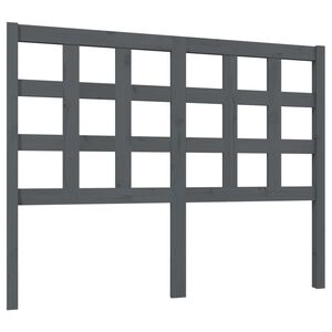 vidaXL Wezgłowie ł&oacute;żka, szare, 125,5x4x100 cm, lite drewno sosnowe