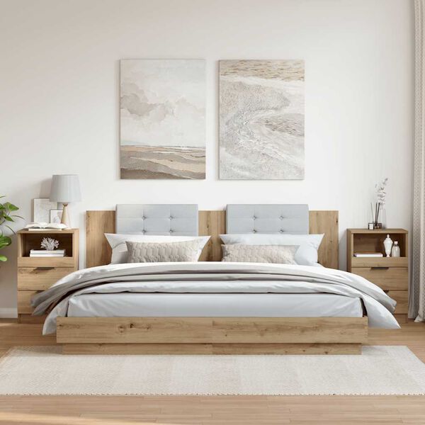 vidaXL Szafki nocne, 2 szt., dąb artisan, 40x36x65 cm