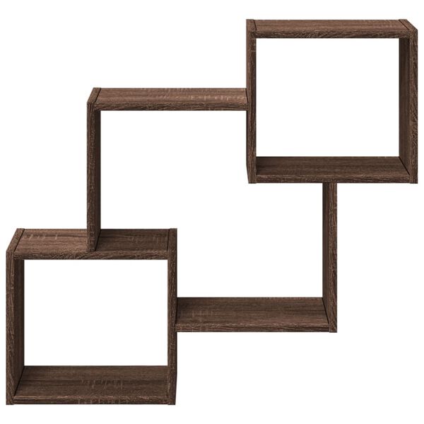 vidaXL P&oacute;łka ścienna, 78x18x71 cm, brązowy dąb