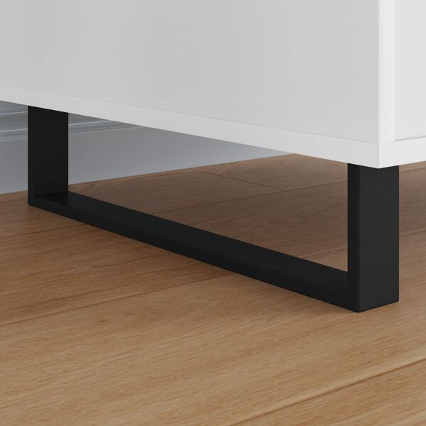 vidaXL N&oacute;żki meblowe 2 pcs Czarny 43,6 x 4 x 10 mm Żelazo