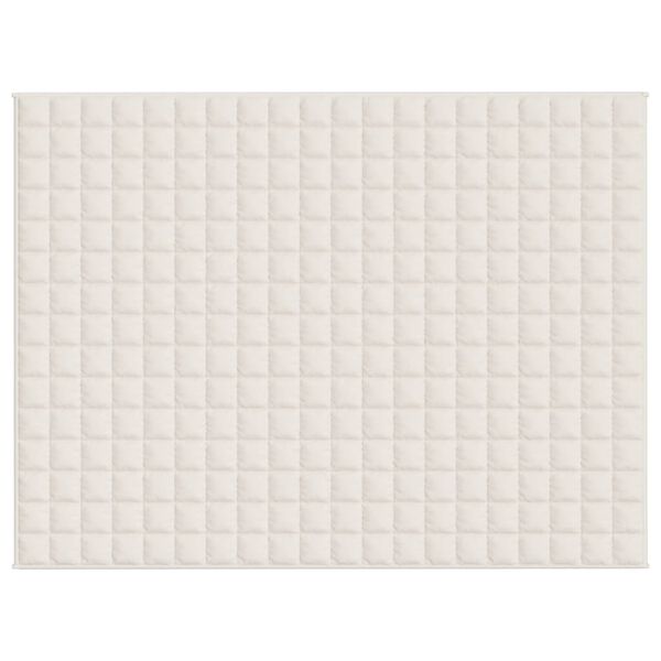 vidaXL Koc obciążeniowy, kremowy, 152x203 cm, 11 kg, tkanina