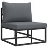 vidaXL Meble Ogrodowe Metal Czarny i antracyt 70 x 71,5 x 71 cm