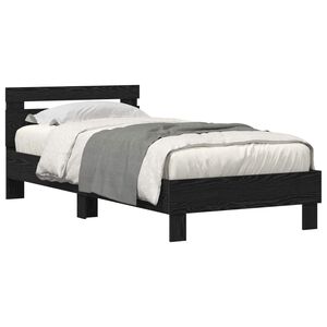 vidaXL Ramka ł&oacute;żka Czarny Dąb 100 x 200 cm Drewno inżynieryjne