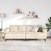 vidaXL Sofa Kremowy 250 x 188 x 76 cm Tkanina sztruksowa