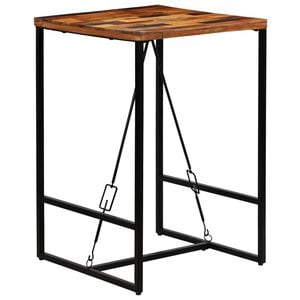 vidaXL Stolik barowy z litego drewna odzyskanego, 70 x 70 x 106 cm