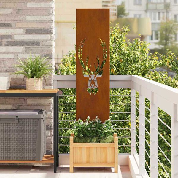 vidaXL Ekran zapewniający prywatność w ogrodzie Rdzawy 32 x 140 cm