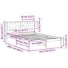 vidaXL Ramka ł&oacute;żka Czarny 140 x 200 cm Lite drewno sosnowe