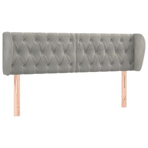 vidaXL Zagł&oacute;wek uszak, jasnoszary, 147x23x78/88 cm, aksamitny