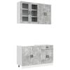 vidaXL Jednostka kuchenna PORTO 4 pcs Betonowy szary
