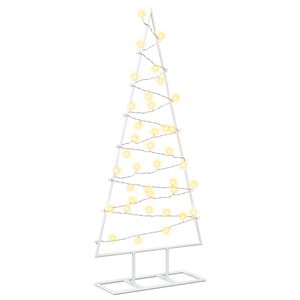 vidaXL Metalowa choinka ze stojakiem KUOPIO 90 cm Ciepła biel Stal