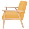 vidaXL 2 osobowa sofa tapicerowana, żółta