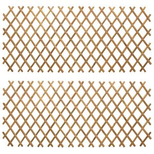 vidaXL Rozsuwany trellis ogrodowy 2 pcs Jasny Brąz 100 x 105 cm Bambus