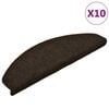 vidaXL Maty na schody samoprzylepne 10 szt. 65x21x4 cm Ciemnobrązowe p&oacute;łokrągłe duże