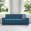 vidaXL Sofa 3-osobowa, niebieski, 220x78x84 cm, tapicerowana aksamitem