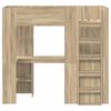 vidaXL Rama ł&oacute;żka piętrowego z biurkiem Dąb Sonoma 75 x 190 cm